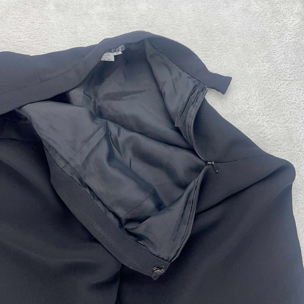 Maggie London Vintage Black Wide Leg Cropped Dress Pants Petites Size 10 - Picture 3 of 11